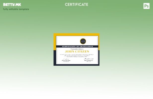 Модерен стил, шаблон за сертификат за присуство на училиште во САД