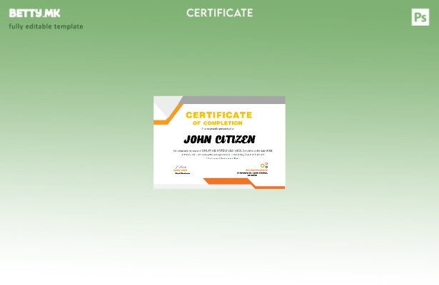 Шаблон за сертификат за механичар во САД во модерен стил