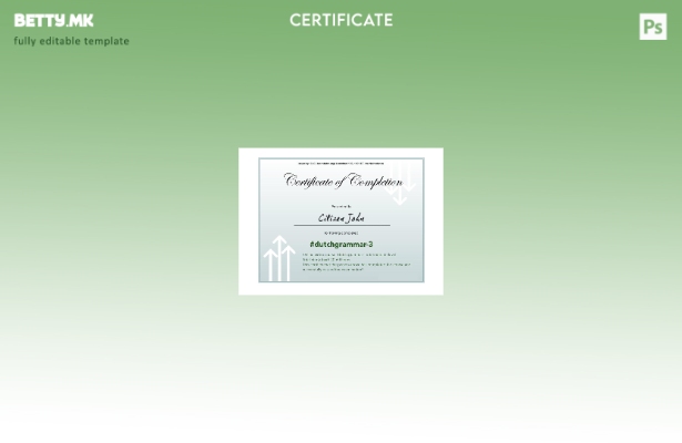 модерен стил Јазична граматика Шаблон за сертификат за завршено