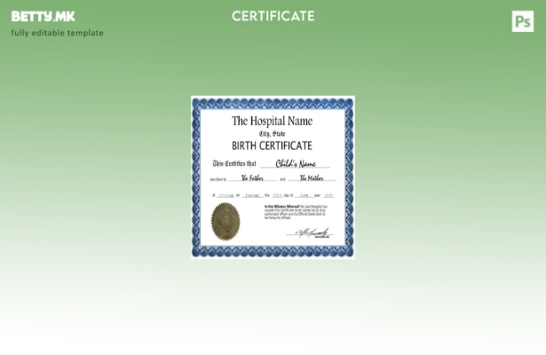 модерен стил Болница даден извод од матична книга на родените