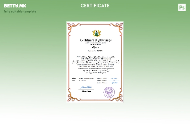 модерен стил Гана шаблон за шаблон Word и PDF