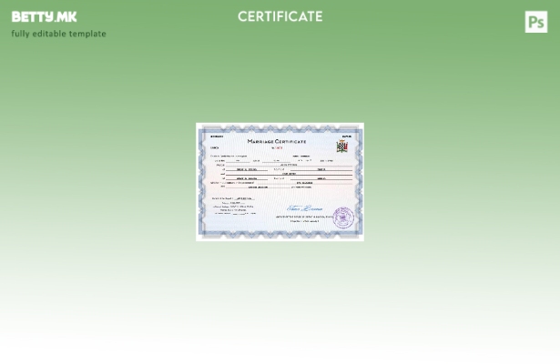 модерен стил Замбија извод за брак Шаблон за Word и PDF