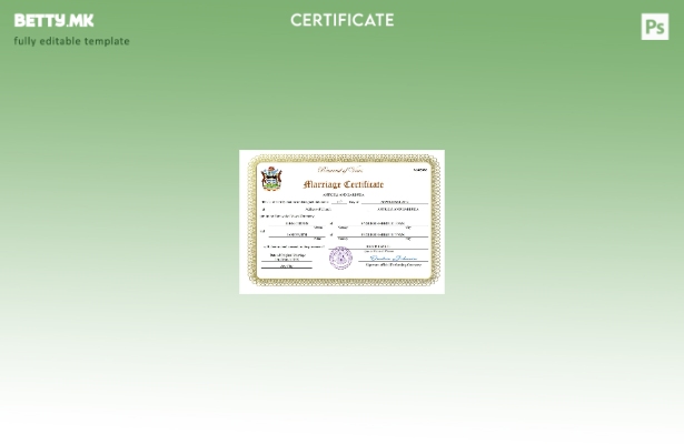 модерен стил Извод за брак во Антигва и Барбуда Шаблон за шаблон Word и PDF