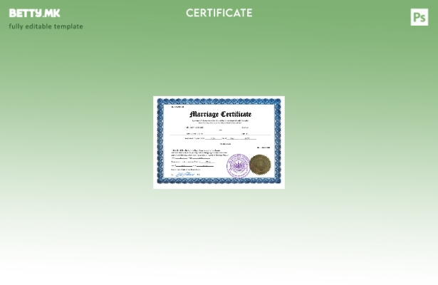 модерен стил Извод за брак во Ел Салвадор Шаблон за шаблон Word и PDF