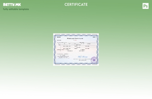 модерен стил Извод за брак во Тимор источниот дел Шаблон за шаблон Word и PDF
