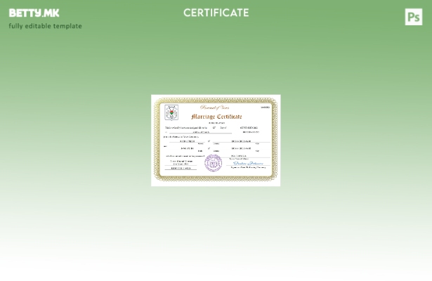 модерен стил Извод за брак од Буркина Фасо Шаблон за шаблон Word и PDF