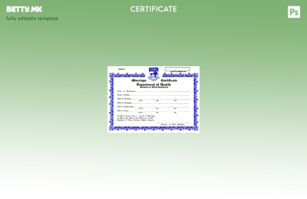 модерен стил Канада Канцеларија за витална статистика шаблон за потврда за бра