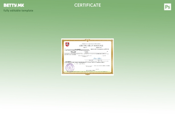 модерен стил Литванија извод за брак Шаблон за Word и PDF