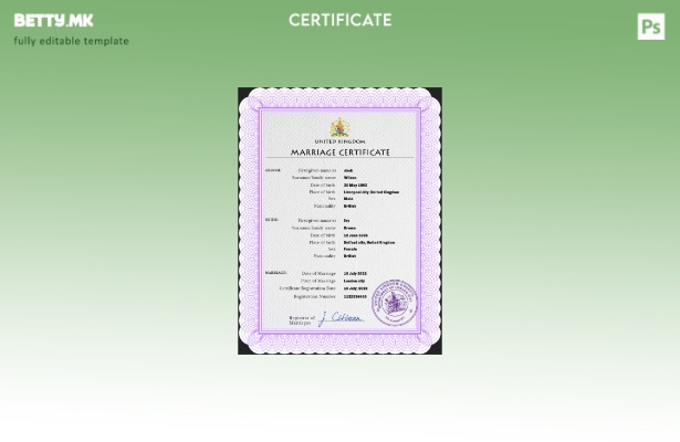 модерен стил Обединетото Кралство шаблон за венчавка ПСД, шаблон
