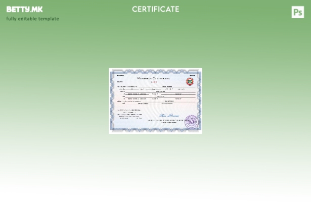 модерен стил Парагвајски извод за брак Шаблон за Word и PDF