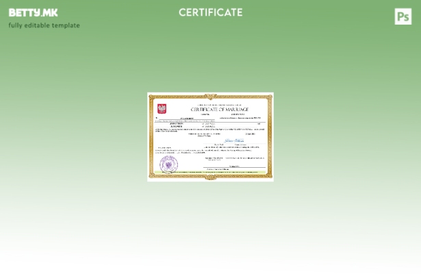 модерен стил Полска извод за брак Шаблон за Word и PDF