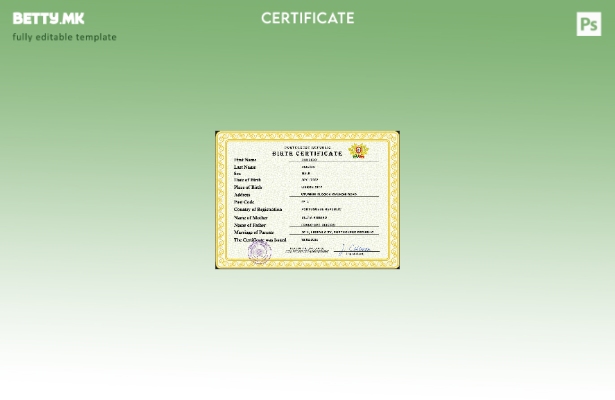 модерен стил Португалија витален рекорд извод од матичната книга на родените ПСД