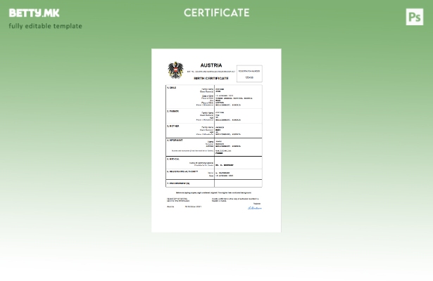 модерен стил Русија од витално значење извод од матична книга на родените Ша