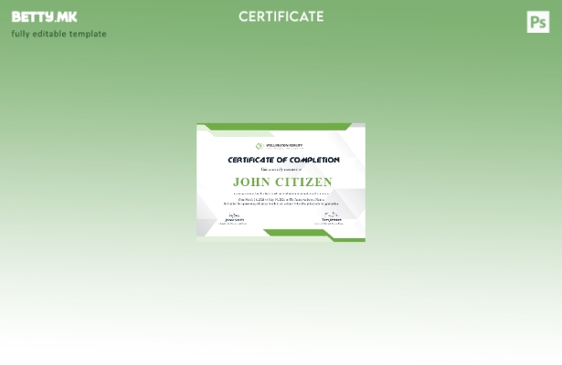 модерен стил САД Шаблон за сертификат за комплетирање во Word и PDF формат, шабл