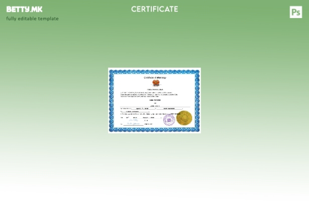 модерен стил Уверение за брак од Папуа Нова Гвинеја Шаблон за Word и PDF