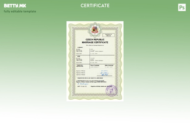 модерен стил Чешка Австралија за брак Шаблон за Word и PDF шаблон