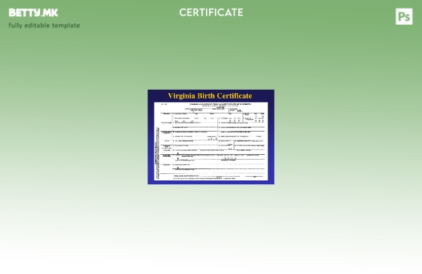 модерен стил Шаблон за извод од матична книга на родени на Одделот за здравство