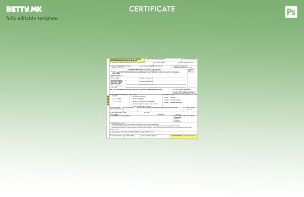 модерен стил Шаблон за уверение за смрт од медицински уверение