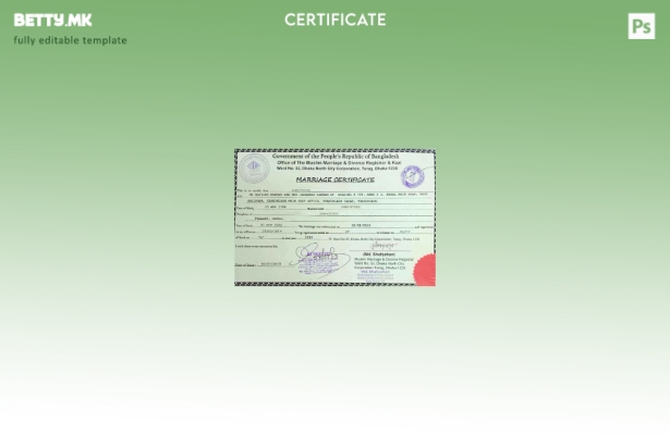 модерен стил во Бангладеш Канцеларија за муслимански бракови и разводи, шаблон