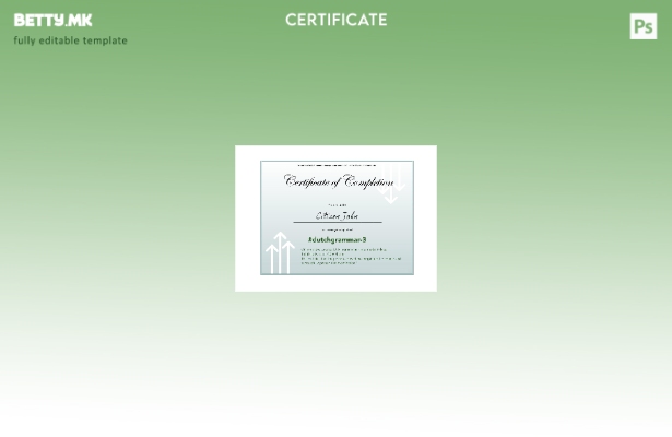 модерен стил холандски јазик граматички сертификат за завршен PSD примерок, цело