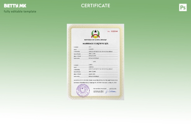 модерен стил Guniea Bissau шаблон за PSD шаблон за американски брак