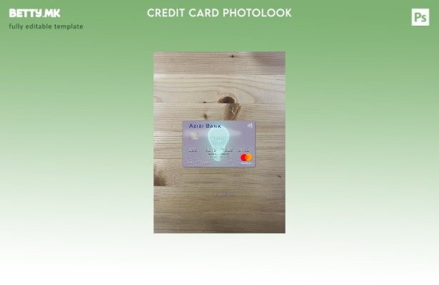 Модерен стил Авганистан Азизи банка мастер карта photolook преден шаблон