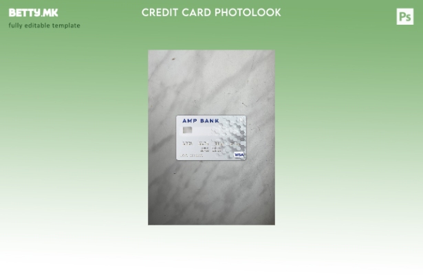 Модерен стил Австралија AMP банка виза картичка photolook пред шаблон