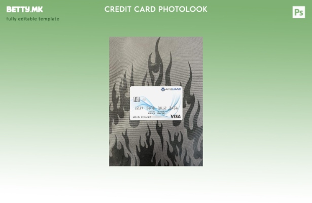 Модерен стил Азербејџан AFB банка виза картичка photolook пред шаблон