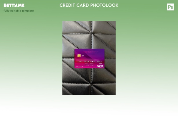 Модерен стил Аргентина банка Credicoop виза картичка photolook пред шаблон