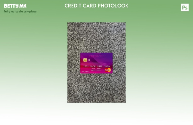 Модерен стил Аргентинската банка Credicoop Mastercard photolook преден шаблон