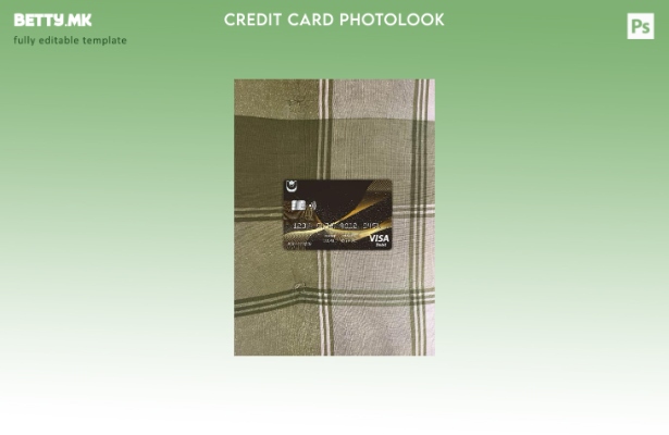 Модерен стил Бугарија Обединета банка виза картичка photolook пред шаблон