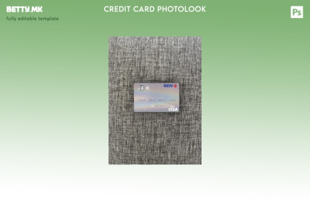 Модерен стил Виетнам BIDV виза дебитна картичка photolook преден шаблон