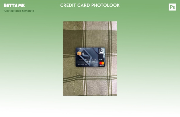 Модерен стил Германија Deutsche bank mastercard photolook преден шаблон