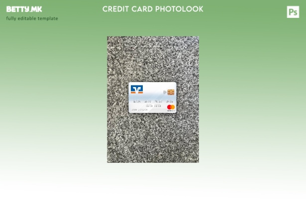 Модерен стил Германија Volksbank Mastercard photolook преден шаблон