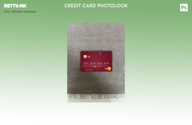 Модерен стил Еквадор Banco del Austro мастер карта photolook преден шаблон