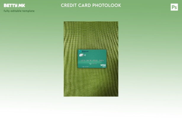 Модерен стил Естонија Бигбанк виза дебитна картичка photolook предниот шаблон