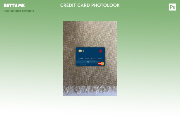 Модерен стил Исланд Landsbankinn mastercard photolook преден шаблон