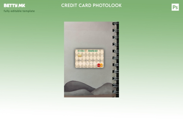 Модерен стил Италија Интеса Санпаоло мастер карта фото изглед преден шаблон