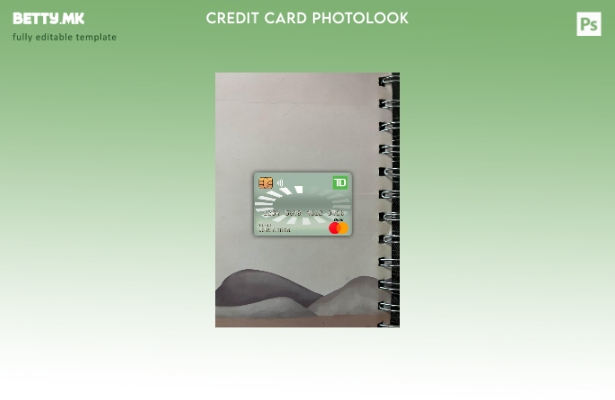 Модерен стил Канада TD мастер дебитна картичка photolook преден шаблон