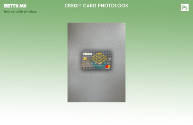 Модерен стил Киргистан Kirgizbank Mastercard photolook преден шаблон