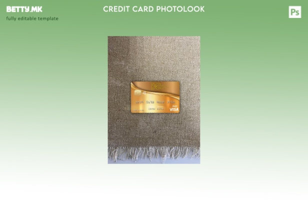 Модерен стил Куба Национална банкарска виза картичка photolook пред шаблон