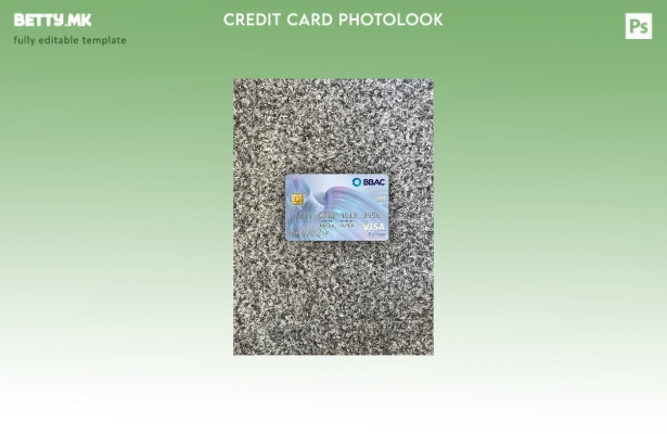 Модерен стил Либан BBAC виза платина картичка photolook преден шаблон