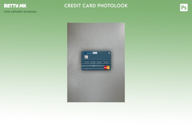 Модерен стил Литванија Danske Bank шаблон за мастер картички со фото изглед на п