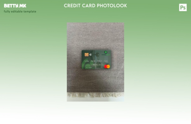 Модерен стил Молдавија MobiasBanca мастер карта photolook преден шаблон