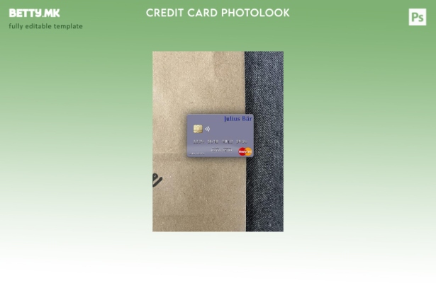 Модерен стил Монако Јулиус Бер и Ко. AG Bank Mastercard photolook преден шаблон