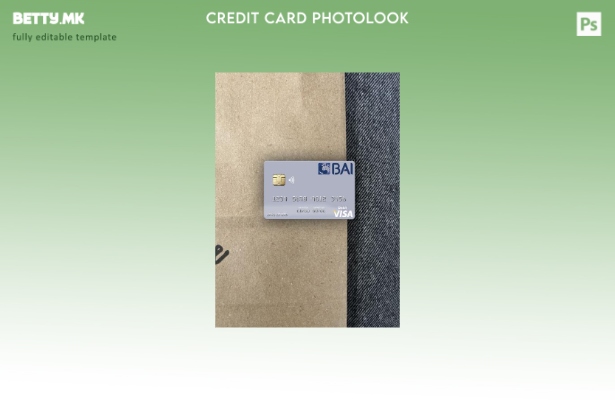 Модерен стил Португалија Banco BAI Европа виза дебитна картичка photolook преден