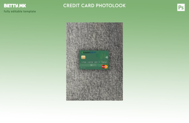 Модерен стил Романија Garanti BBVA мастер карта фото изглед преден шаблон