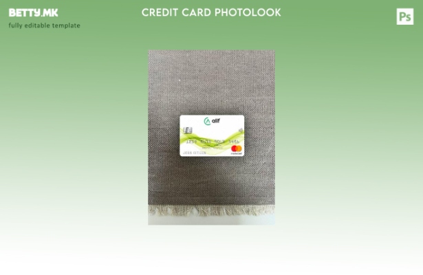 Модерен стил Таџикистан Алиф банка мастер картички photolook преден шаблон