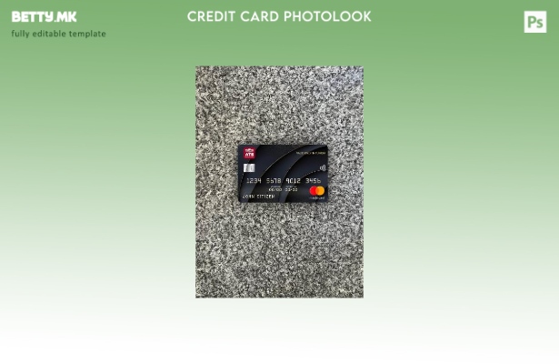 Модерен стил Тунис ATB банка мастеркард photolook преден шаблон