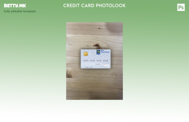 Модерен стил Тунис RBC Royal Bank виза дебитна картичка photolook пред шаблон
